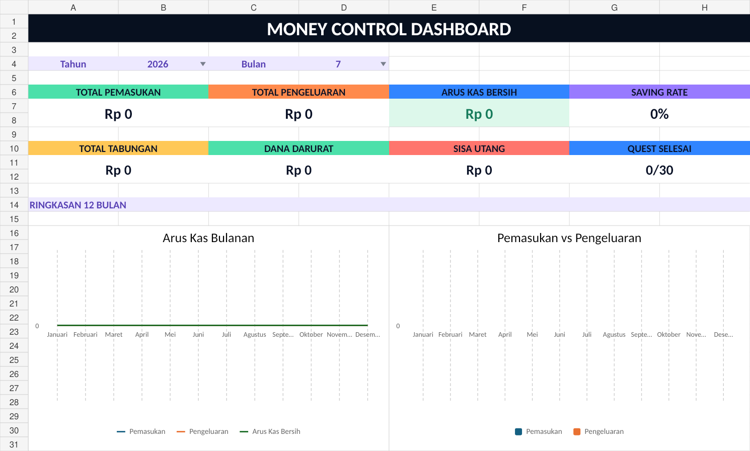 Preview Money Control Dashboard